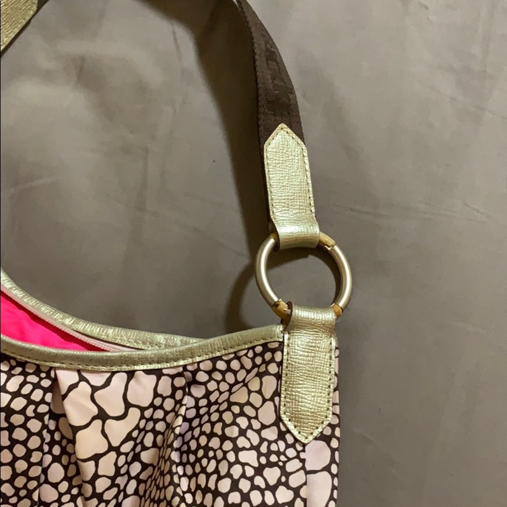 Pink Python Print Cloth Mini Handbag - image 2